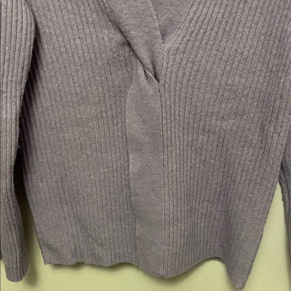 Open Edit Lavender Ribbed Sweater Size Small - Picture 3 of 9